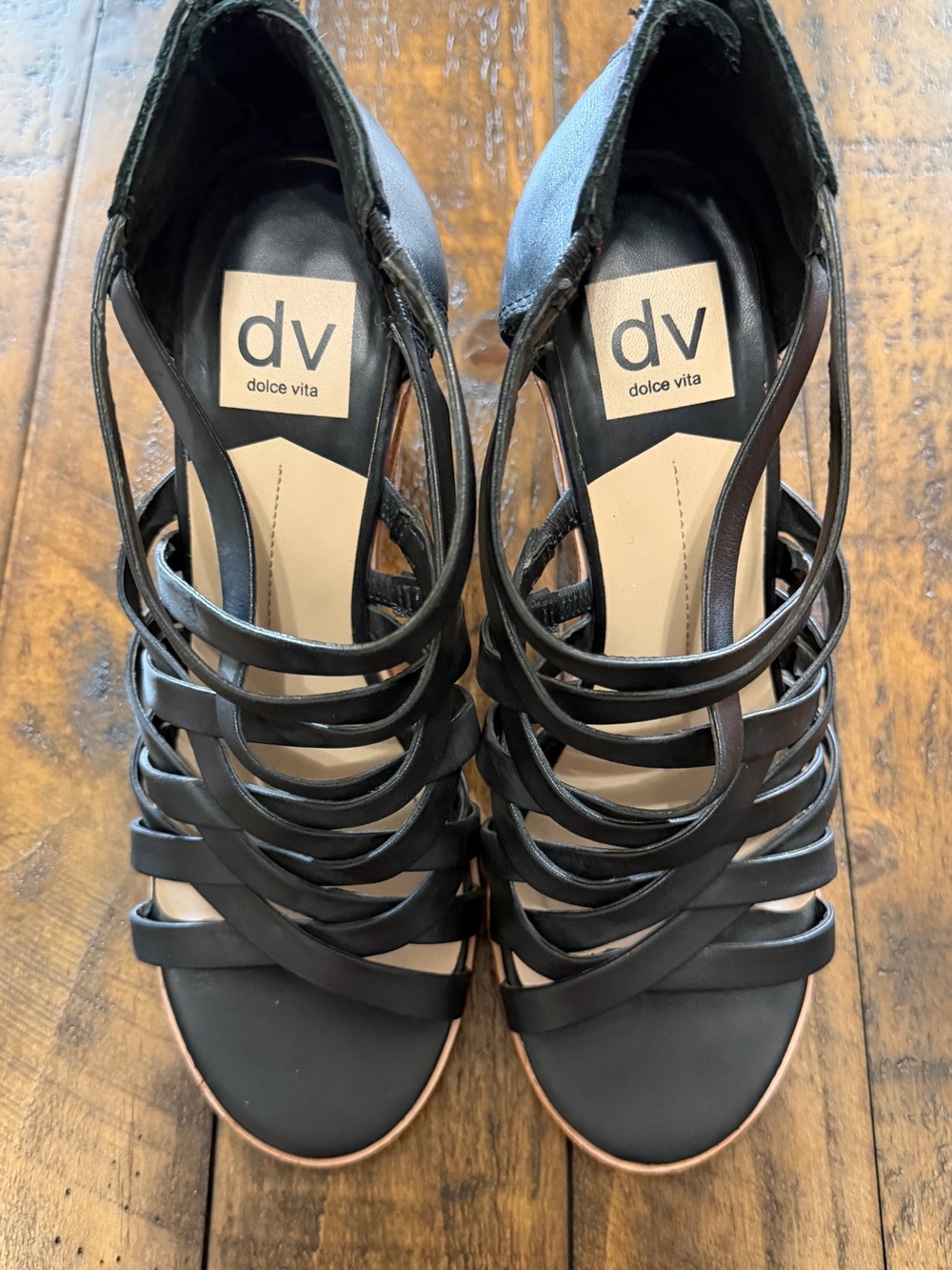 Dolce Vita Black Strappy High Heel Sandals